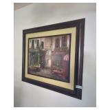 Framed European Street Scene Print, 'Courtyard Ambiance'