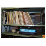 Collection of Assorted Vinyl Records and Storage Case