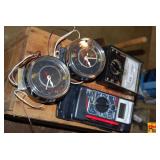 Lot of Two Analog Clocks and Two Multimeters