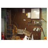 Workshop Workbench with Assorted Hand Tools and Hardware