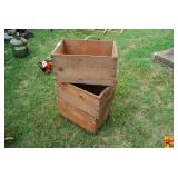Set of Three Wooden Produce Crates