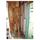 Assorted Long-Handled Garden and Utility Tools