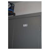 Gray Metal Storage Cabinet with Dual Doors