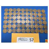 60 United States Wheat Pennies