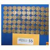 60 United States Wheat Pennies