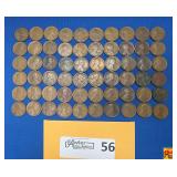 60 United States Wheat Pennies