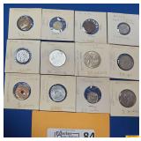 Collection of World Coins in Protective Holders