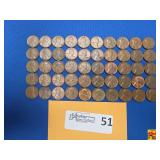 50 United States Wheat Pennies