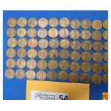 60 United States Wheat Pennies