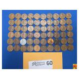 60 United States Wheat Pennies