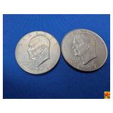 1971 and 1972 Eisenhower Dollars