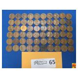 60 United States Wheat Pennies