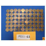60 United States Wheat Pennies