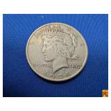 Vintage 1924 United States Peace Silver Dollar