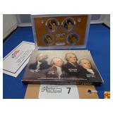 2007 United States Mint Presidential $1 Coin Proof Set, Featuring Proof Coins of Washington, Adams, Jefferson & Madison.