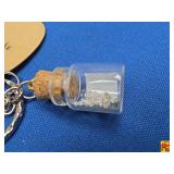 Keychain of a Vial of Silver Flakes