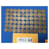 60 United States Wheat Pennies