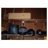 Motorcycle Accessory Lot Including Helmets and Fender
