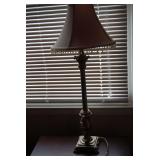Two-Drawer Nightstand with Table Lamp