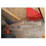 Assorted Dimensional Lumber and Garden Rake