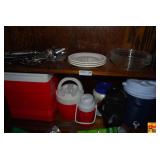 Assorted Kitchenware, Coolers, and Insulated Bags Lot