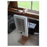Electric Wall-Mount Heater on Custom Wood Stand