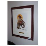 Norman Rockwell Sunset Framed Print and Decorative Cross Stitch Sampler