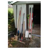 Assorted Long-Handled Garden and Landscaping Tools