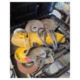 DeWalt Angle Grinder with Assorted Grinding Discs and Accessories