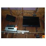 Yamaha AV Receiver, ADC Sound Shaper Equalizer, and Toshiba DVD Player