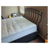 Black Metal Bed Frame with Headboard
