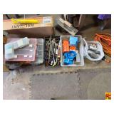 Assorted Hand Tools, Electrical Boxes, and Hardware Lot