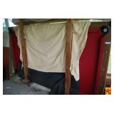 Billiard Table with Red Felt