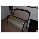 Upholstered Wooden Settee