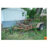 Single Axle Utility Trailer with Mesh Floor and Ramp Gate