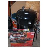 Smoker and 18-Inch Tri-Pod Charcoal Grill with Original Packaging