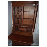 Secretary Desk with Hutch and Glass Cabinet Doors