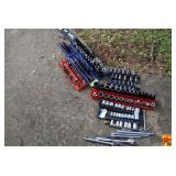 Assorted Socket and Ratchet Tool Set with Organizers