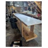 Custom-Built Long Wood Work Table