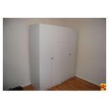 Pair Of White Wardrobe Cabinets