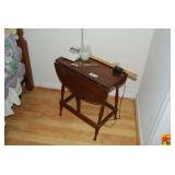 Vintage Dark Wood Drop-Leaf Table