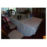 Formal Dining Table with 6 Chairs and Inlay Top