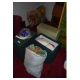 Lot of Storage Chests with Linens, Textiles, and Miscellaneous Items