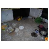 Kitchenware Assortment Including Pots, Pans, and Food Storage Containers