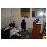 Lot 92 - Entire Room Contents with Furniture, Clothing, and Household Items