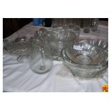 Assorted Clear Pressed Glass Tableware and Serving Collection
