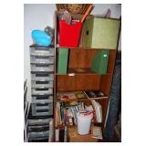 Assorted Book and Document Collection with Storage Units