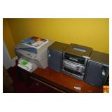 Aiwa CD Carry Component System CA-DW635 and HP All-in-One Printer