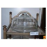 Assorted Glassware and Bakeware Lot with Stand
