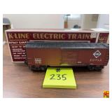 K-Line O/027 Gauge Erie Box Car with Black Roof K648002 in Original Box